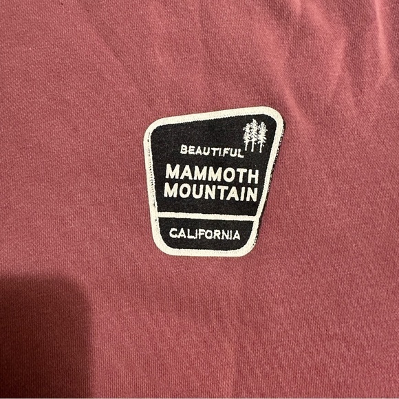 Mammoth WOMENS XL Pink mauve LANDMARK CLASSIC Crew Sweatshirt with map - Picture 3 of 15